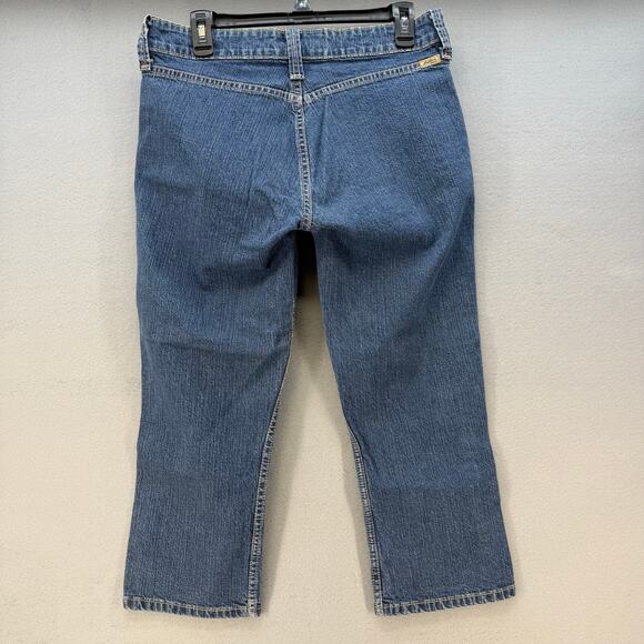 Levi Strauss Signature Jeans Women's 8 Blue Carpi Patch Pockets Y2K Preppy EUC - Picture 3 of 11